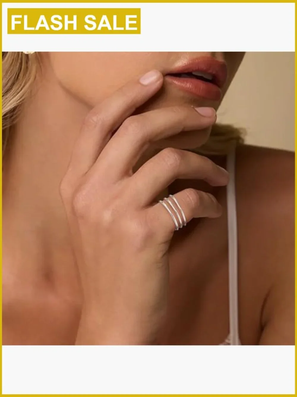 Stackable Ring Set Non Tarnish Wedding Band Comfort Fit 1mm 3mm 5mm Size 3-13